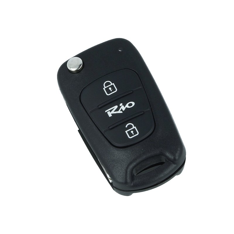 Guscio Chiave Telecomando 3 Tasti con Lama TOY48 Batteria Su Circuito Senza Transponder Per Kia Sportage Rio Picanto