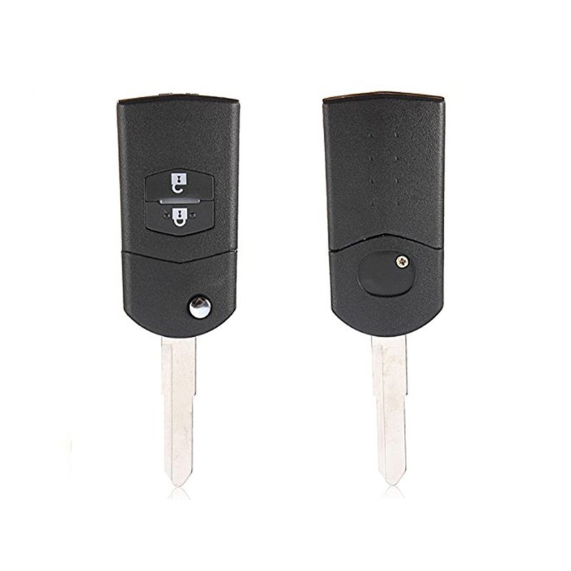 Guscio Chiave Telecomando 2 Tasti con Lama Batteria In Custodia Senza Transponder Per Mazda 2 3 5 6 BT50 CX-5 CX-7 CX-9 RX8