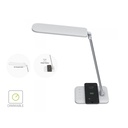 Lampada Led Da Tavola 16W Con Caricatore Wireless QI Per Smartphone Dimmerabile CCT Cambia Colore 3 In 1 Corpo Bianco SKU-8519