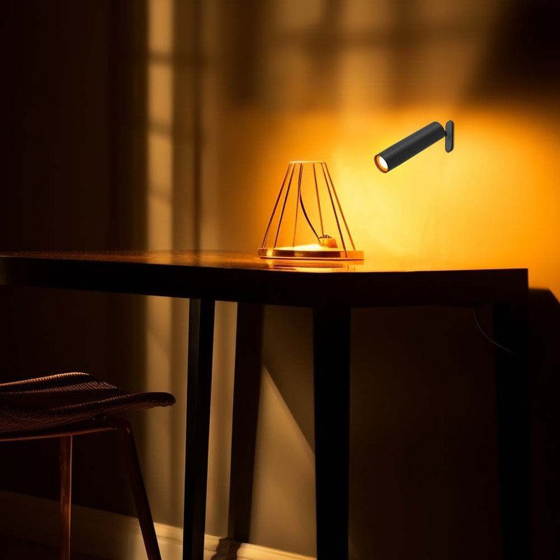 Lampada LED da Tavolo Magnetica 3W Ricaricabile con USB C Touch Dimmerabile 4000K Colore Nero SKU-23042
