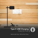 Lampada LED da Tavolo Magnetica 3W con Batteria Ricaricabile USB C Touch Dimmerabile 3in1 Colore Nero SKU-23411