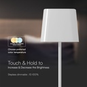 Lampada LED da Tavolo Magnetica 5W con Batteria Ricaricabile USB C Colore Bianco Touch Dimmerabile 3in1 IP65 SKU-23412
