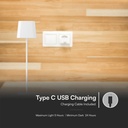 Lampada LED da Tavolo Magnetica 5W con Batteria Ricaricabile USB C Colore Bianco Touch Dimmerabile 3in1 IP65 SKU-23412