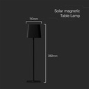 Lampada LED da Tavolo Magnetica 5W con Batteria Ricaricabile USB C Colore Nero Touch Dimmerabile 3in1 IP65 SKU-23413