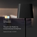 Lampada LED da Tavolo Magnetica 5W con Batteria Ricaricabile USB C Colore Nero Touch Dimmerabile 3in1 IP65 SKU-23413