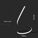 Lampada Led da Tavolo Design Moderna Spirale 17W Caldo 3000K Colore Nero Con Interruttore SKU-2140311