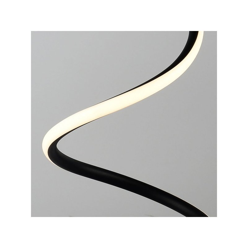 Lampada Led da Tavolo Design Moderna Spirale 17W Caldo 3000K Colore Nero Con Interruttore SKU-2140311