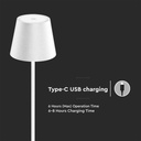 Piantana LED 4W Colore Bianco in Alluminio con Touch Dimmerabile Altezza regolabile 3in1 3000K IP54 SKU-7007