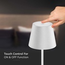 Piantana LED 4W Colore Bianco in Alluminio con Touch Dimmerabile Altezza regolabile 3in1 3000K IP54 SKU-7007