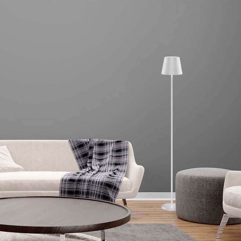 Piantana LED 4W Colore Bianco in Alluminio con Touch Dimmerabile Altezza regolabile 3in1 3000K IP54 SKU-7007