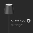 Piantana LED 4W Colore Nero in Alluminio con Touch Dimmerabile Altezza regolabile 3in1 3000K IP54 SKU-7009