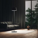 Piantana LED 4W Colore Nero in Alluminio con Touch Dimmerabile Altezza regolabile 3in1 3000K IP54 SKU-7009