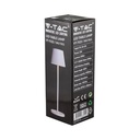 Lampada LED da Tavolo 2W Colore Bianco in Alluminio con caricatore Wireless e Touch Dimmerabile 3000K IP54 SKU-7651