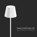 Lampada LED da Tavolo 2W Colore Bianco in Alluminio con caricatore Wireless e Touch Dimmerabile 3000K IP54 SKU-7651