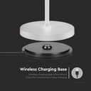 Lampada LED da Tavolo 2W Colore Bianco in Alluminio con caricatore Wireless e Touch Dimmerabile 3000K IP54 SKU-7651
