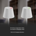Lampada LED da Tavolo 2W Colore Bianco in Alluminio con caricatore Wireless e Touch Dimmerabile 3000K IP54 SKU-7651