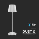 Lampada LED da Tavolo 2W Colore Bianco in Alluminio con caricatore Wireless e Touch Dimmerabile 3000K IP54 SKU-7651