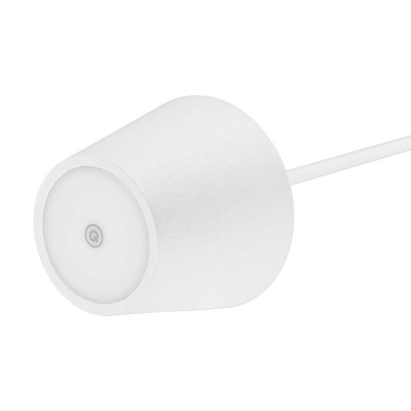 Lampada LED da Tavolo 2W Colore Bianco in Alluminio con caricatore Wireless e Touch Dimmerabile 3000K IP54 SKU-7651