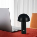 Lampada LED da Tavolo 3W con Batteria 1800mAh Ricaricabile USB C Colore Nero in Metallo Touch Dimmerabile 3 in 1 SKU-7898