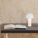 Lampada LED da Tavolo 3W con Batteria 1800mAh Ricaricabile USB C Colore Bianco in Metallo Touch Dimmerabile 3in1 SKU-7899