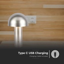 Lampada LED da Tavolo 3W con Batteria 1800mAh Ricaricabile USB C Colore Oro in Metallo Touch Dimmerabile 3in1 SKU-7937