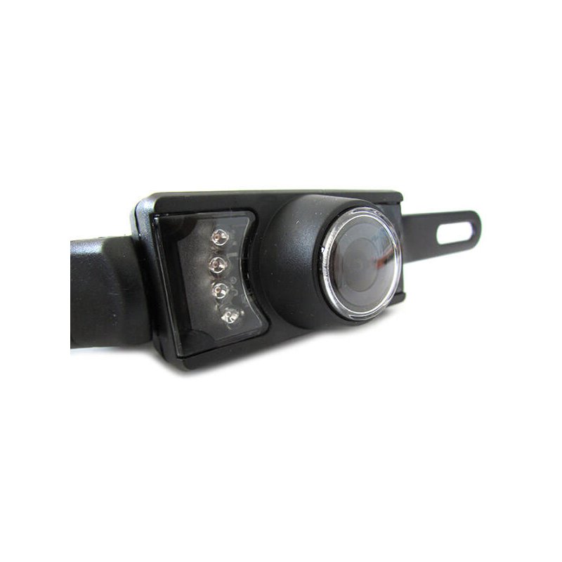 Telecamera Retromarcia Portatarga Infrarossa Stagna IP65 7 Led 12V Per Auto