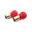 Blister 2 Lampade Alogena P21/5W BAZ15D Asimmetrica 12V 21/5W Colore Rosso Carall