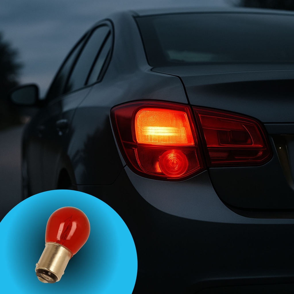 10 Pezzi Lampada Alogena S25 P21/5W BAY15D 12V 21/5W Rosso Doppio Filamento