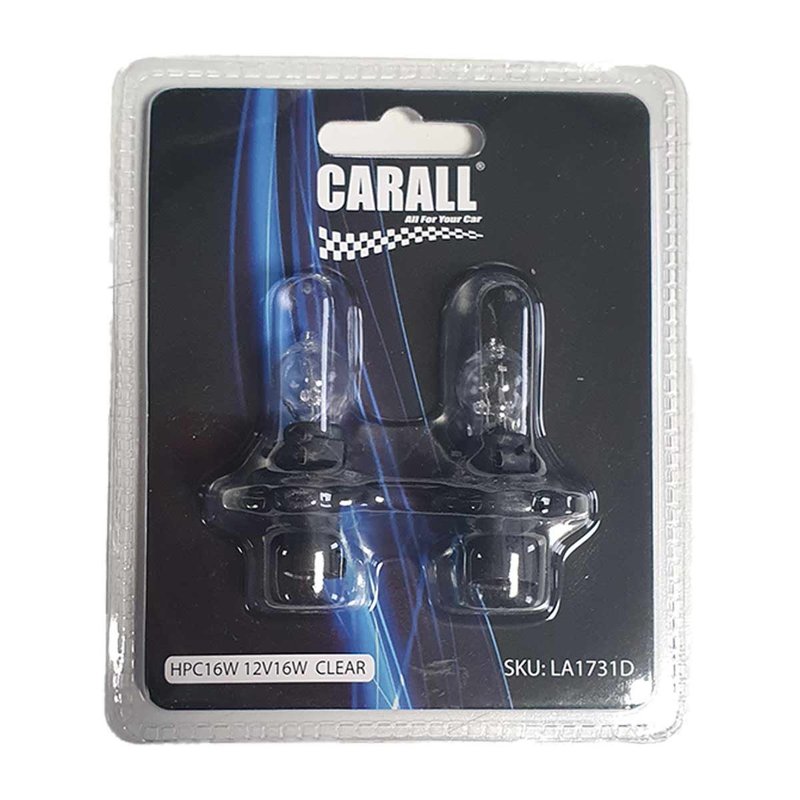 2 PZ Lampada Alogena HPC16W 12V 16W Trasparente Marca CARALL