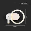 Applique Lampada LED da Muro 14W 250*100*180mm in Metallo Colore Bianco 4000K SKU-14982