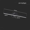 Lampada LED da Specchio Bagno 10W 1530LM Colore Nero 3000K 610X100X75mm IP65 SKU-405831