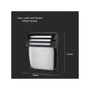 Applique Lampada Da Parete Giardino Esterno Attacco E27 Colore Nero Vetro Opale SKU-7076