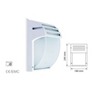 Applique Lampada Da Parete Giardino Esterno Attacco E27 Colore Bianco Vetro Opale SKU-7077