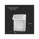 Applique Lampada Da Parete Giardino Esterno Attacco E27 Colore Bianco Vetro Opale SKU-7077