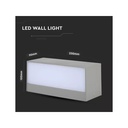 Applique Lampada LED da Muro Rettangolare 12W Doppio Fascio Luminoso Colore Grigio 4000K IP65 SKU-218243