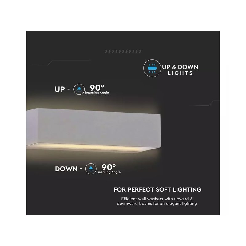 Applique Lampada LED da Muro Rettangolare 12W Doppio Fascio Luminoso Colore Grigio 4000K IP65 SKU-218243