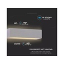 Applique Lampada LED da Muro Rettangolare 12W Doppio Fascio Luminoso Colore Grigio 4000K IP65 SKU-218243