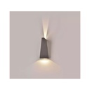Applique Lampada LED da Muro Piramide 6W 4000K Carcassa Grigia Doppio Fascio Luminoso Up-Down IP65 SKU-8300