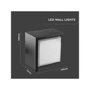 Applique Lampada Led Da Muro Parete Quadrato Neutro 4000K 12W Con Diffusore Semicoperto Colore Nero SKU-218540