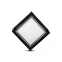 Applique Lampada Led Da Muro Parete Quadrato Neutro 4000K 12W Con Diffusore Semicoperto Colore Nero SKU-218540