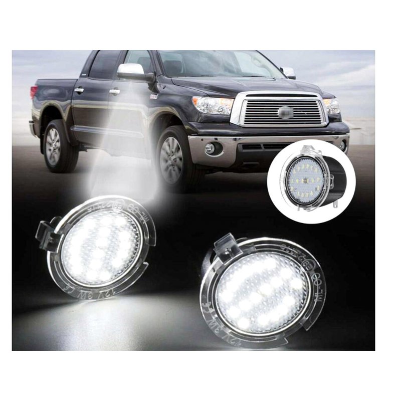 Kit Luci Led Di Cortesia Sotto Specchietto Retrovisore Toyota Tundra 2007-2017 Canbus Bianco 6000K 12V 5W