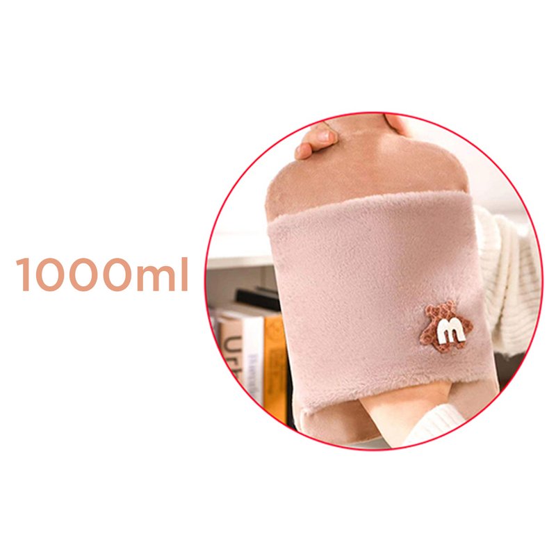 Borsa Acqua Calda 1 Litro Con Fodera Peluche Morbida Colore Assortito