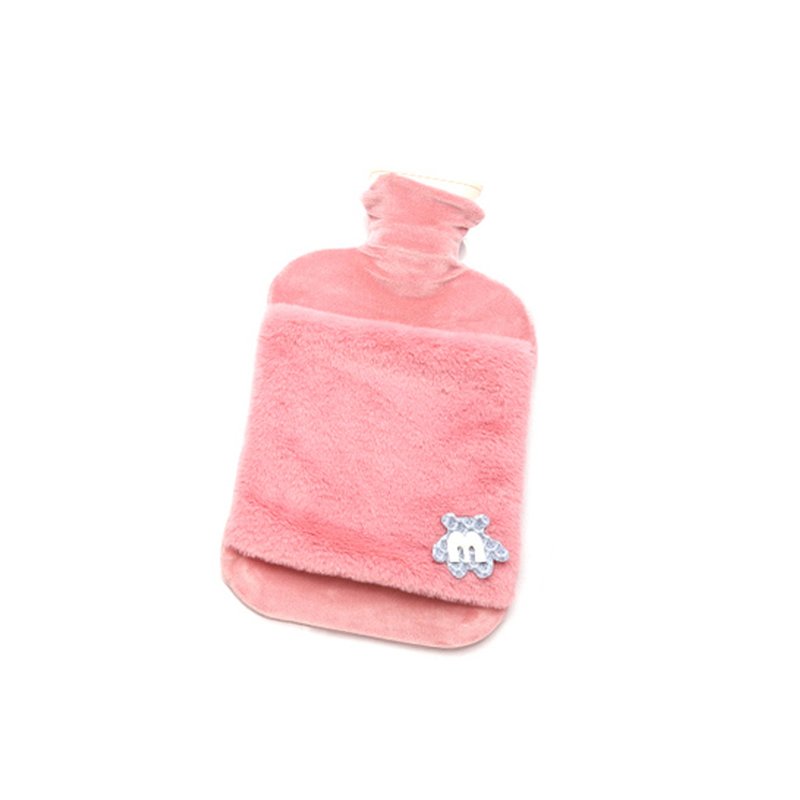 Borsa Acqua Calda 2 Litri Con Fodera Peluche Morbida Colore Assortito