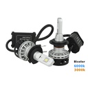 Kit Full Led Canbus H7 30W Dual Color 6000K 3000K Doppio Colore Bianco Giallo Super Luminoso e Antinebbia 12V 24V 5000lm