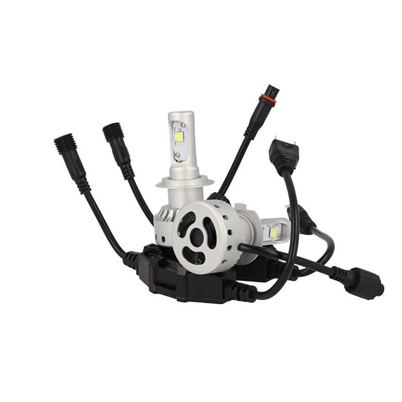 Kit Full Led Canbus H7 40W 5000 Lumens Dissipazione Con Ventilatore Ventola 12V 24V 2 Cree XHP 50 Lampada Corta Attacco Smontabile