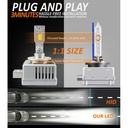 Kit Full Led Premium D3S D3R 80W 6000K 12000 Lumen 100% Canbus Piu Luminoso