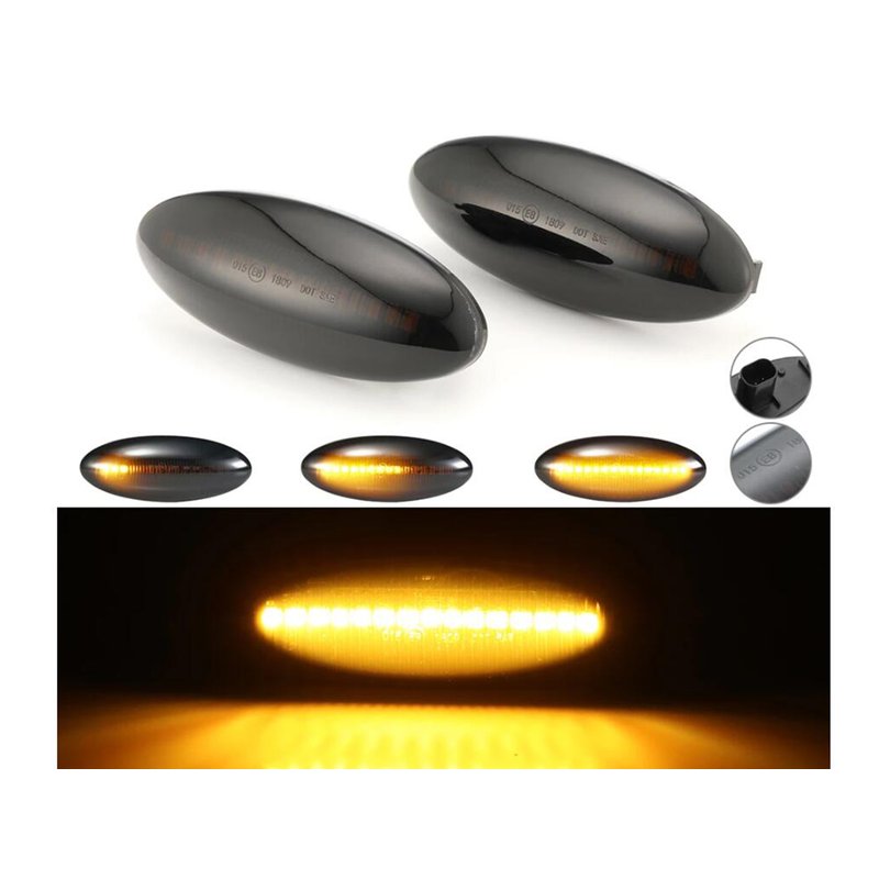 Kit Freccia Laterale a Led Side Marker Dinamica Lente Fume Toyota Yaris MK2 RAV4 MK3 Auris Mk1 Corolla