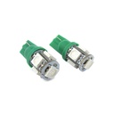 Lampada Led T10 W5W 5 Smd 5050 Colore Verde Luci Di Posizione 12V