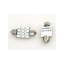 Lampada Led Siluro T11 C5W 37mm 12 Smd Colore Blue 12V Luci Targa e Lettura