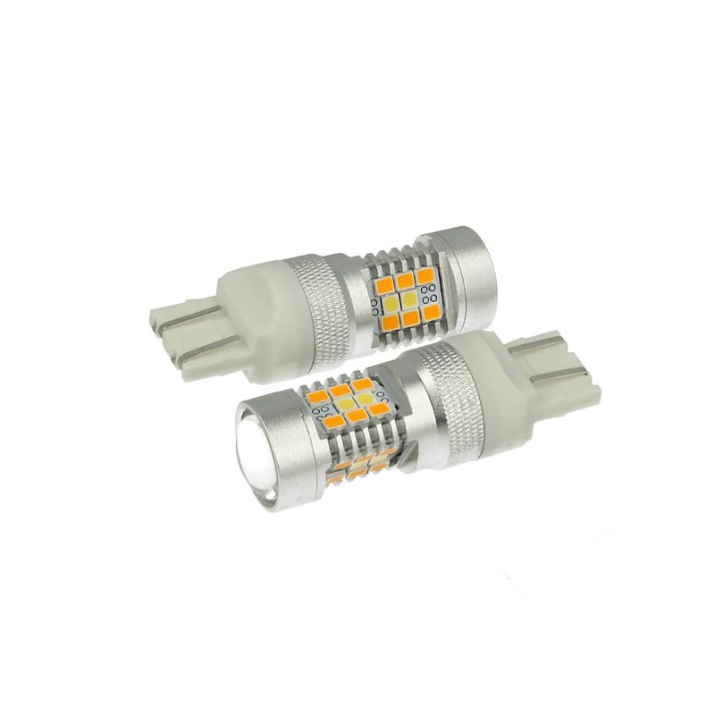 Lampada Led T20 7443 W21/5W Dual Color Bianco + Arancione Per Honda CR-V Civic Toyota RAV4 Yaris Infiniti G25 Mazda 3 6 MX-5 Nissan Pathfinder Mitsubishi Lancer Montero